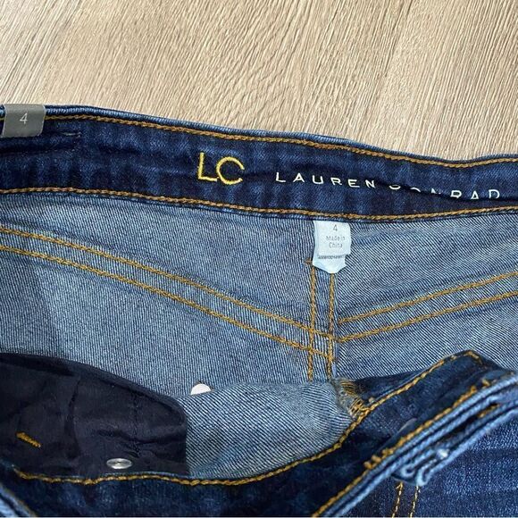 LC Lauren Conrad Stretch Denim Cuffed Shorts Size 4 - Picture 5 of 7